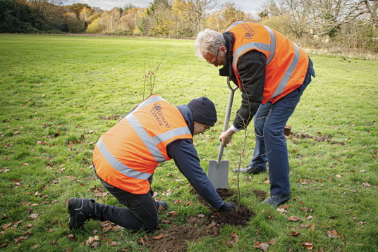 Tree Planting with EQUANS at Snaresbrook